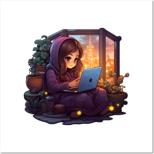 Cozy gamer girl Posters and Art
